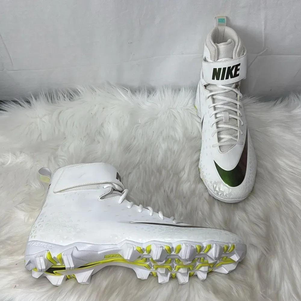 Nike Force Savage Shark‎ Football Cleats White NO INSOLE Sz 13